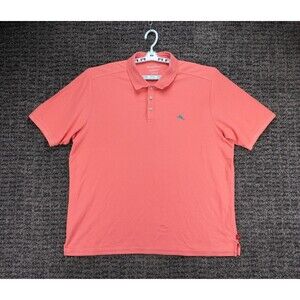 Tommy Bahama Shirt Mens 2XL Pink Island Zone Polo Supima Cotton Blend Beach Golf